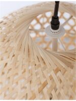 Pendul Nova Luce Aurora, 1x12W, bambus, cod 9586681 - imagine 6