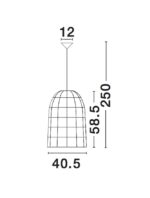 Pendul Nova Luce Aurora, 1x12W, bambus, cod 9586681 - imagine 4