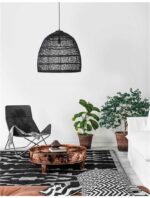Pendul Nova Luce Destin, 1x12W, ratan negru, cod 9586691 - imagine 5