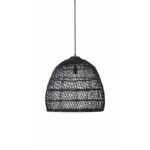 Pendul Nova Luce Destin, 1x12W, ratan negru, cod 9586691