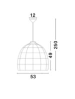 Pendul Nova Luce Destin, 1x12W, ratan negru, cod 9586691 - imagine 4