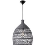 Pendul Nova Luce Destin, 1x12W, ratan gri, cod 9586702