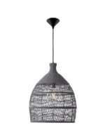 Pendul Nova Luce Destin, 1x12W, ratan gri, cod 9586702