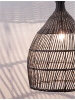 Pendul Nova Luce Destin, 1x12W, ratan gri, cod 9586702 - imagine 6