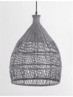 Pendul Nova Luce Destin, 1x12W, ratan gri, cod 9586702 - imagine 15