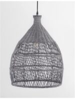 Pendul Nova Luce Destin, 1x12W, ratan gri, cod 9586702 - imagine 14