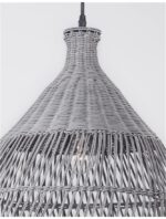 Pendul Nova Luce Destin, 1x12W, ratan gri, cod 9586702 - imagine 9
