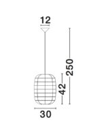Pendul Nova Luce Melody, 1x12W, ratan natur, cod 9586766 - imagine 4