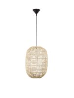 Pendul Nova Luce Melody, 1x12W, ratan natur, cod 9586766