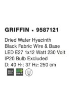 Pendul Nova Luce Griffin, 1x12W, cod 9587121 - imagine 3