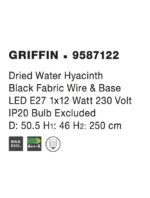 Pendul Nova Luce Griffin, 1x12W, cod 9587122 - imagine 3