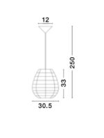 Pendul Nova Luce Griffin, 1x12W, cod 9587131 - imagine 4
