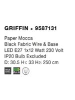 Pendul Nova Luce Griffin, 1x12W, cod 9587131 - imagine 3