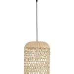 Pendul Nova Luce Aurora, 1x12W, ratan natur, cod 9587161
