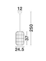 Pendul Nova Luce Aurora, 1x12W, ratan natur, cod 9587161 - imagine 4