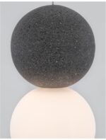 Pendul Nova Luce Zero, beton gri/sticla opal, 1x5 W, cod 9704191 - imagine 6