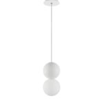 Pendul Nova Luce Zero, ghips alb/sticla opal, 1x5 W, cod 9704192