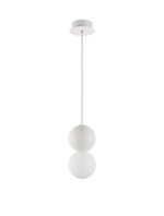 Pendul Nova Luce Zero, ghips alb/sticla opal, 1x5 W, cod 9704192