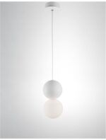 Pendul Nova Luce Zero, ghips alb/sticla opal, 1x5 W, cod 9704192 - imagine 8