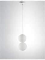 Pendul Nova Luce Zero, ghips alb/sticla opal, 1x5 W, cod 9704192 - imagine 7
