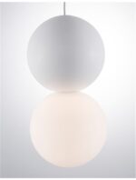 Pendul Nova Luce Zero, ghips alb/sticla opal, 1x5 W, cod 9704192 - imagine 6