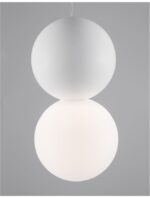 Pendul Nova Luce Zero, ghips alb/sticla opal, 1x5 W, cod 9704192 - imagine 5