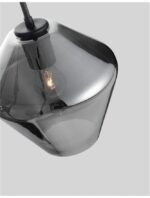 Pendul Nova Luce Veiro, negru mat /sticla fume, 1x12 W, cod 9724102 - imagine 8