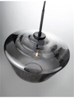 Pendul Nova Luce Veiro, negru mat /sticla fume, 1x12 W, cod 9724141 - imagine 9