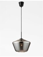 Pendul Nova Luce Veiro, negru mat /sticla fume, 1x12 W, cod 9724141 - imagine 8