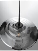Pendul Nova Luce Veiro, negru mat /sticla fume, 1x12 W, cod 9724141 - imagine 5