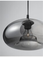Pendul Nova Luce Savaz, negru mat /sticla fume, 1x12 W, cod 9726482 - imagine 8