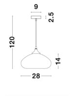 Pendul Nova Luce Savaz, negru mat /sticla fume, 1x12 W, cod 9726482 - imagine 4