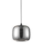 Pendul Nova Luce Savaz, negru mat /sticla fume, 1x12 W, cod 9726483