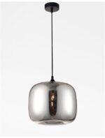 Pendul Nova Luce Savaz, negru mat /sticla fume, 1x12 W, cod 9726483 - imagine 7