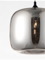 Pendul Nova Luce Savaz, negru mat /sticla fume, 1x12 W, cod 9726483 - imagine 5
