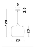 Pendul Nova Luce Savaz, negru mat /sticla fume, 1x12 W, cod 9726483 - imagine 4