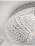 Plafoniera Nova Luce Clam, sticla clara, 2x12 W, cod 9738255 - imagine 4