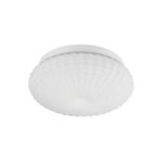 Plafoniera Nova Luce Clam, sticla opal, 2x12 W, cod 9738256