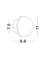 Aplica Nova Luce Netune, ghips alb/aluminiu alb, 6 W, cod 9831050 - imagine 4