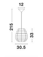 Pendul Nova Luce Griffin, 1x12W, cod 9858713 - imagine 4