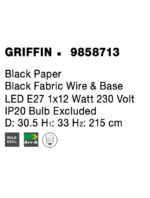 Pendul Nova Luce Griffin, 1x12W, cod 9858713 - imagine 3
