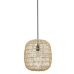 Pendul Nova Luce Melody, 1x12W, ratan natur, cod 9858719