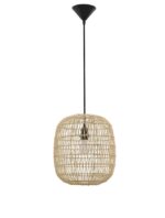 Pendul Nova Luce Melody, 1x12W, ratan natur, cod 9858719