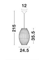 Pendul Nova Luce Griffin, 1x12W, cod 9858748 - imagine 4