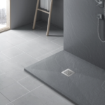 Cadita de dus rectangulara Balneo Stone Tray, 140x80x2.5 cm, material compozit, gri inchis - imagine 6