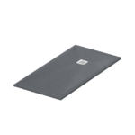 Cadita de dus rectangulara Balneo Stone Tray, 140x80x2.5 cm, material compozit, gri inchis - imagine 5
