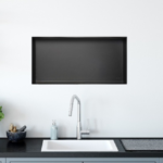 Raft incastrat dreptunghiular fara rama Balneo Wall Box, 60x30x10 cm, negru - imagine 2