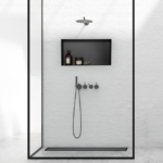 Raft incastrat dreptunghiular fara rama Balneo Wall Box, 60x30x10 cm, negru - imagine 3