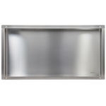 Raft incastrat dreptunghiular fara rama Balneo Wall Box, 60x30x10 cm, inox periat
