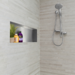 Raft incastrat dreptunghiular fara rama Balneo Wall Box, 90x30x10 cm, inox periat - imagine 3